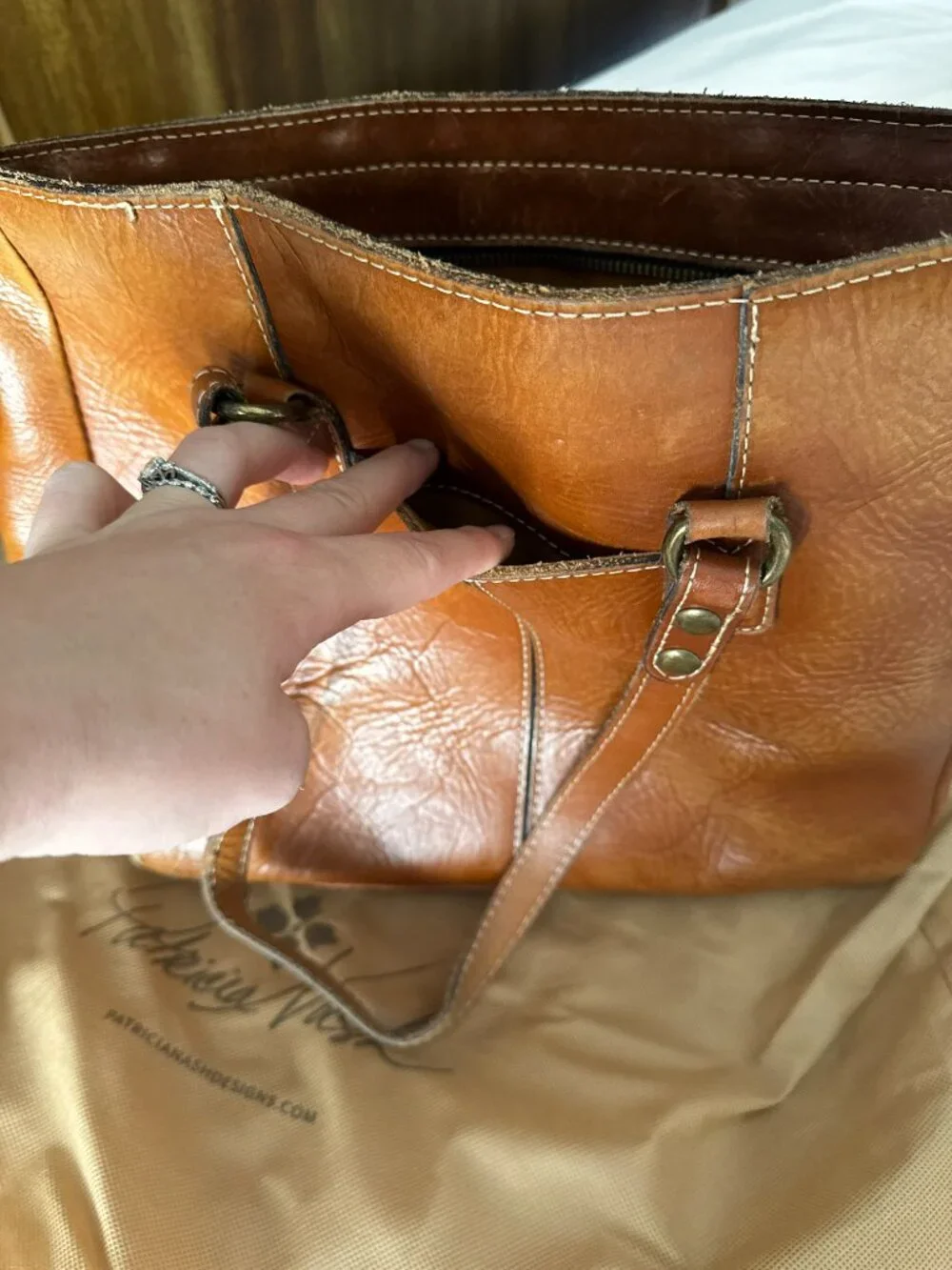 Patricia Nash Leather Convertible Cross Body or Shoulder Bag